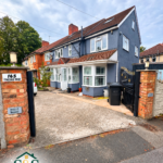 Front elevation and driveway entrance at Tynedale Road, Tyseley